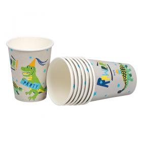 Pappersmugg i 8-pack -Dinosaurie