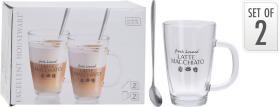 Kaffeglas 2-pack -Latte Macchiato