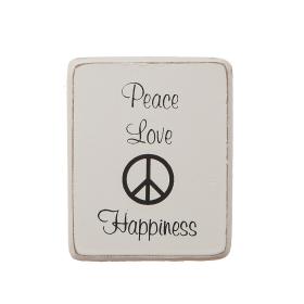 Kylskåpsmagnet -Peace Love Happiness