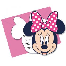 Inbjudningskort i 6-pack -Minnie Mouse