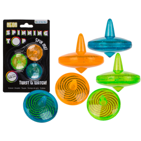 Neon spinning top 3-pack