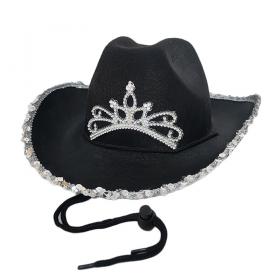Cowboyhatt med tiara
