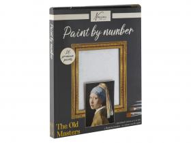 Paint by number -Flicka med pärlörhänge