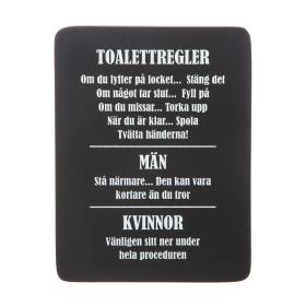 Tavla -Toalettregler för män vs kvinnor