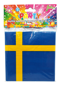 Servetter 20-pack -Svenska flaggan