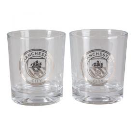 Whiskeyglas i 2-pack -Manchester City