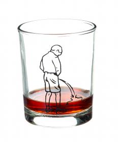 Whiskeyglas "Töm blåsan"
