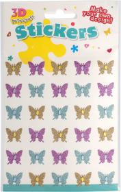 Stickers 3D fjärilar