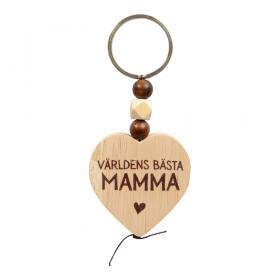 Nyckelring hjärta - Världens Bästa Mamma