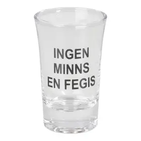 Snapsglas med text