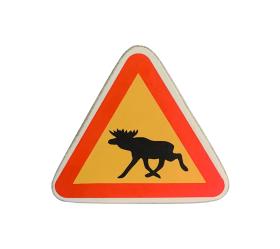 Magnet -Varning för älg