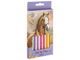 Tuschpennor pastell 8-pack - Hästar