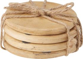 Glasunderlägg i trä