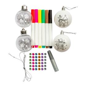 Pyssel kit -M&aring;la dina egna julgranskulor