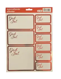 Julklappsetiketter 9 st