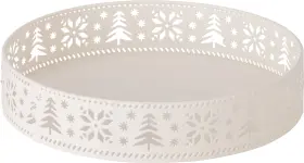 Dekorationsfat jul (cremevit)