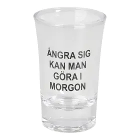 Snapsglas med text
