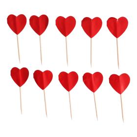 Cake Picks 10-pack - Hj&auml;rtan