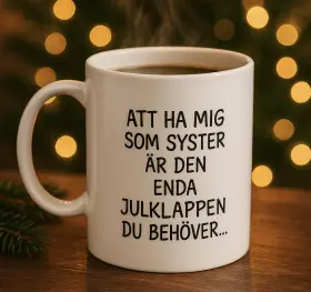 Mugg - Enda julklappen... SYSTER