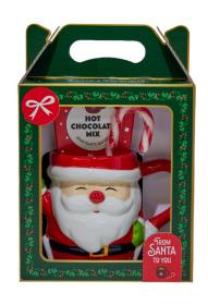 Julmugg Jultomte med varm chokladmix