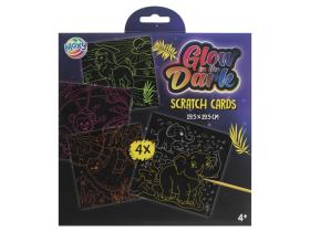 Scratch Cards Glow in the Dark 4-pack (Lila f&ouml;rp)