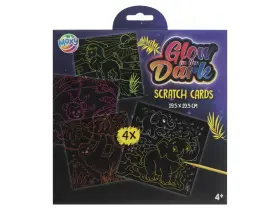 Scratch Cards Glow in the Dark 4-pack (Lila f&ouml;rp)