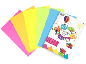 F&auml;rgade neonpapper A4 40 st