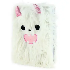 Fluffig anteckningsbok - Happy Yeti