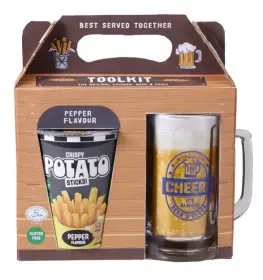 &Ouml;lglas och potatisstavar - Pepparsmak