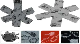 Stekpanneskydd 3-pack -R&ouml;d