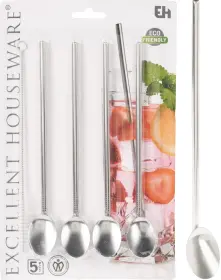 Cocktailsked med sugr&ouml;r i 4-pack
