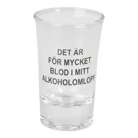 Snapsglas med text