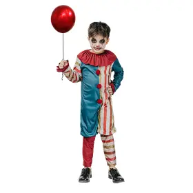 Maskeradd&auml;rkt Vintage Clown Boy (122/134)