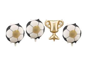 Folieballonger 4-pack trofé och fotbollar