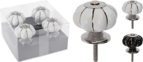 Knoppar i 4-pack -Blomma Svart