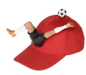 Keps - Fotboll r&ouml;d