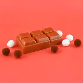 Squishy fidgetleksak - Chokladkaka