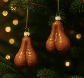 Julgranshänge 2-pack -Kulor i grenen