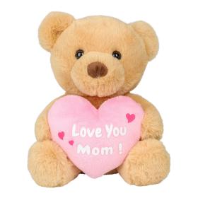 Nalle med hjärta "Love you Mom!"