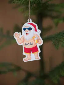 Julgranshänge - Tomten med drink