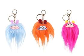 Nyckelring - Pompom-monster