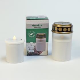 Gravljus med flammande LED