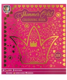 M&aring;larbok med foilade sidor (Rosa/prinsessa)