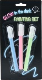 Glow in the dark pennor 3-pack