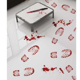 Blodiga skoavtryck stickers