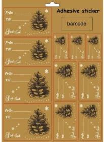 Julklappsetiketter Kotte 12st