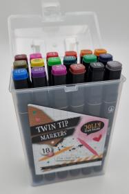 Dubbelsidiga tuschpennor i 18-pack