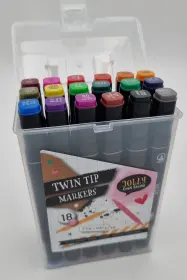 Dubbelsidiga tuschpennor i 18-pack