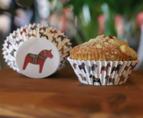 Cupcake/Muffinsformar- Dalahäst