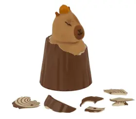 Kl&auml;ckande tr&auml;dstam med capybara